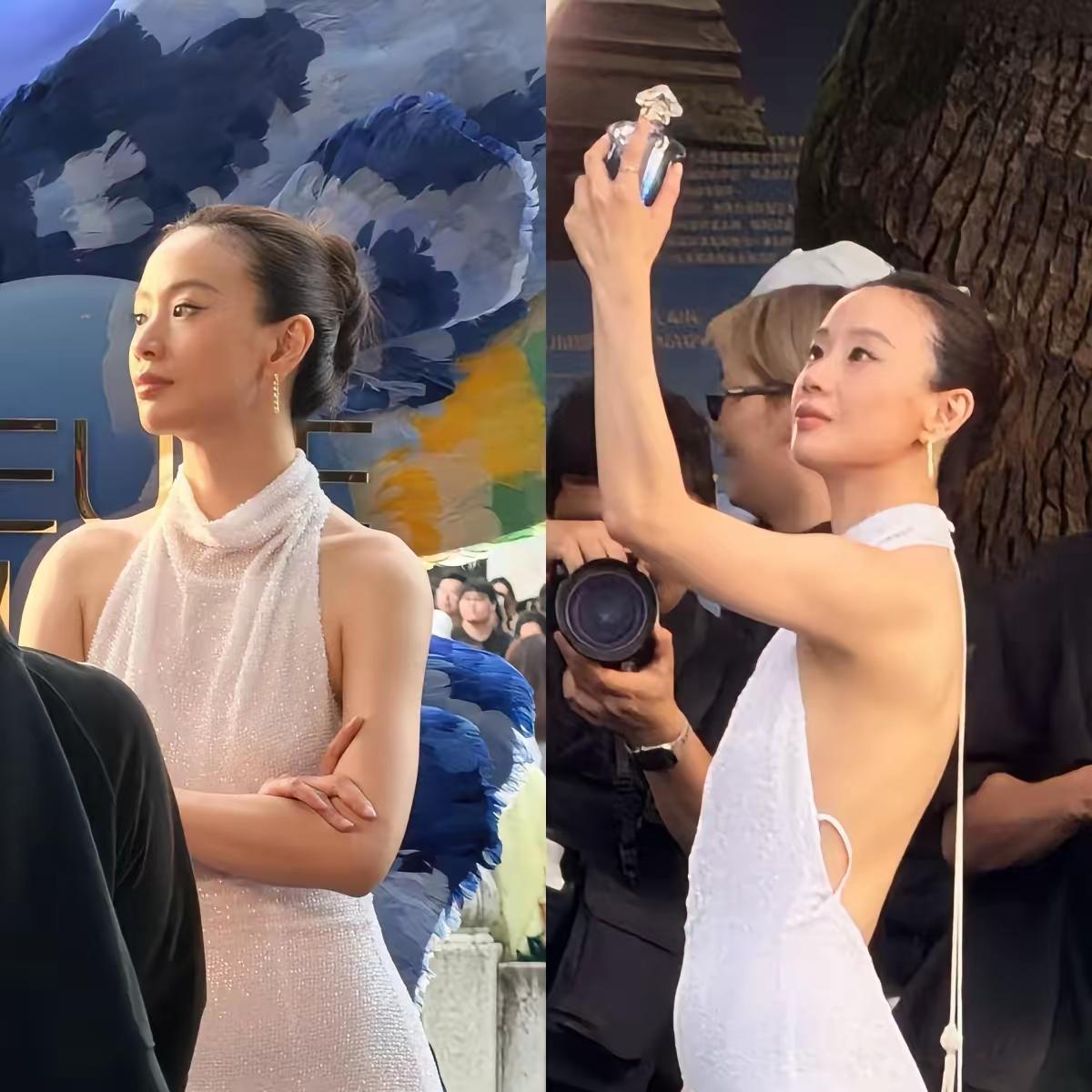 李梦虽说算不上绝顶漂亮，反倒透着独一份的动人韵味。
有网友在乌镇戏剧节偶然撞见李