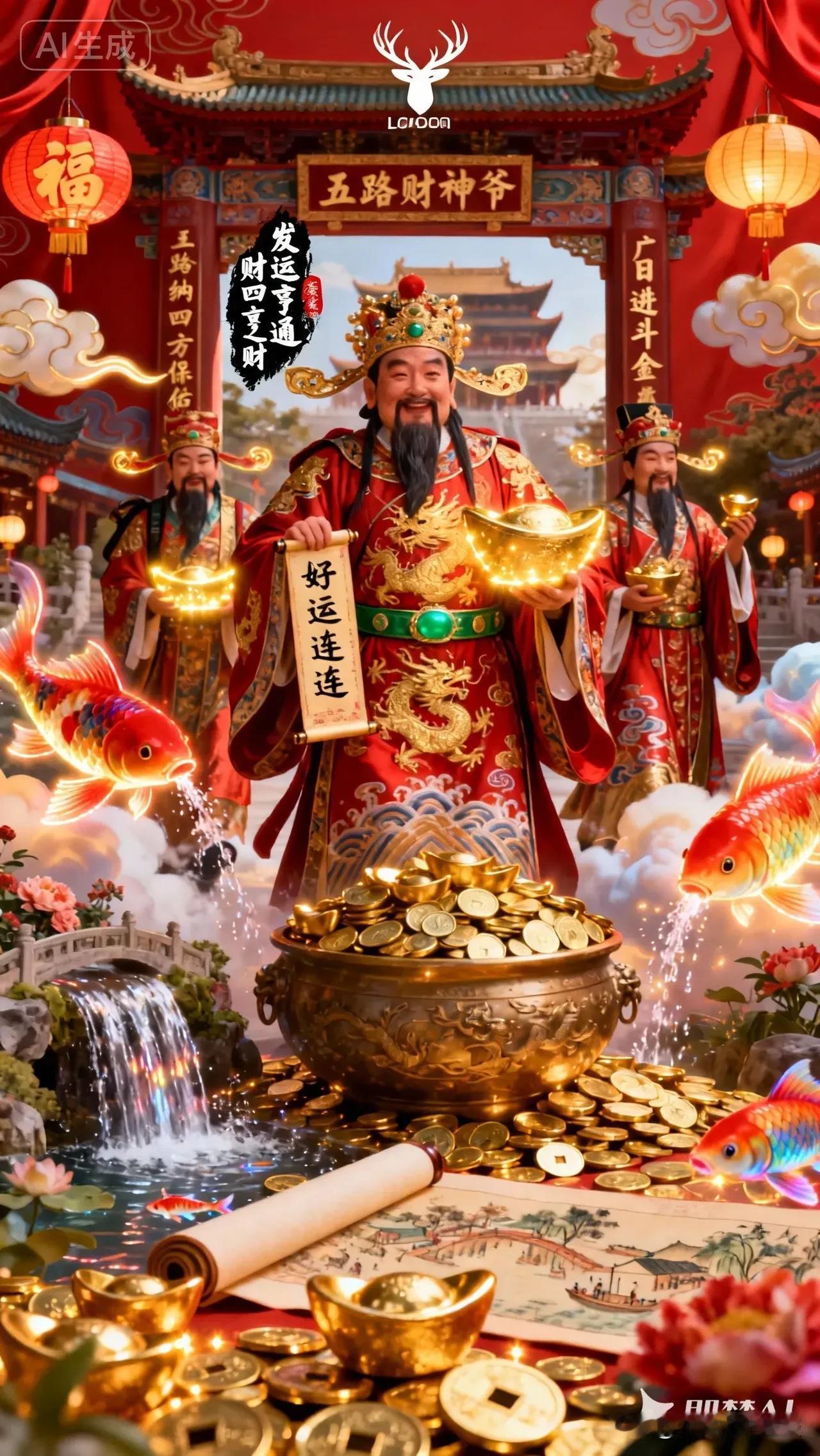 时间节点： 今天是初五，所有文案前加一句“初五迎财神，给您拜个晚年”，既不迟到，