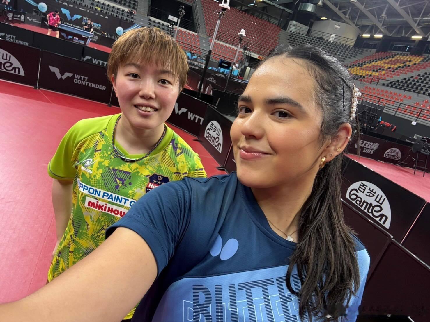 WTT常规挑战赛斯科普里站2026 芝田沙季和迪亚兹一起训练🏓🤳