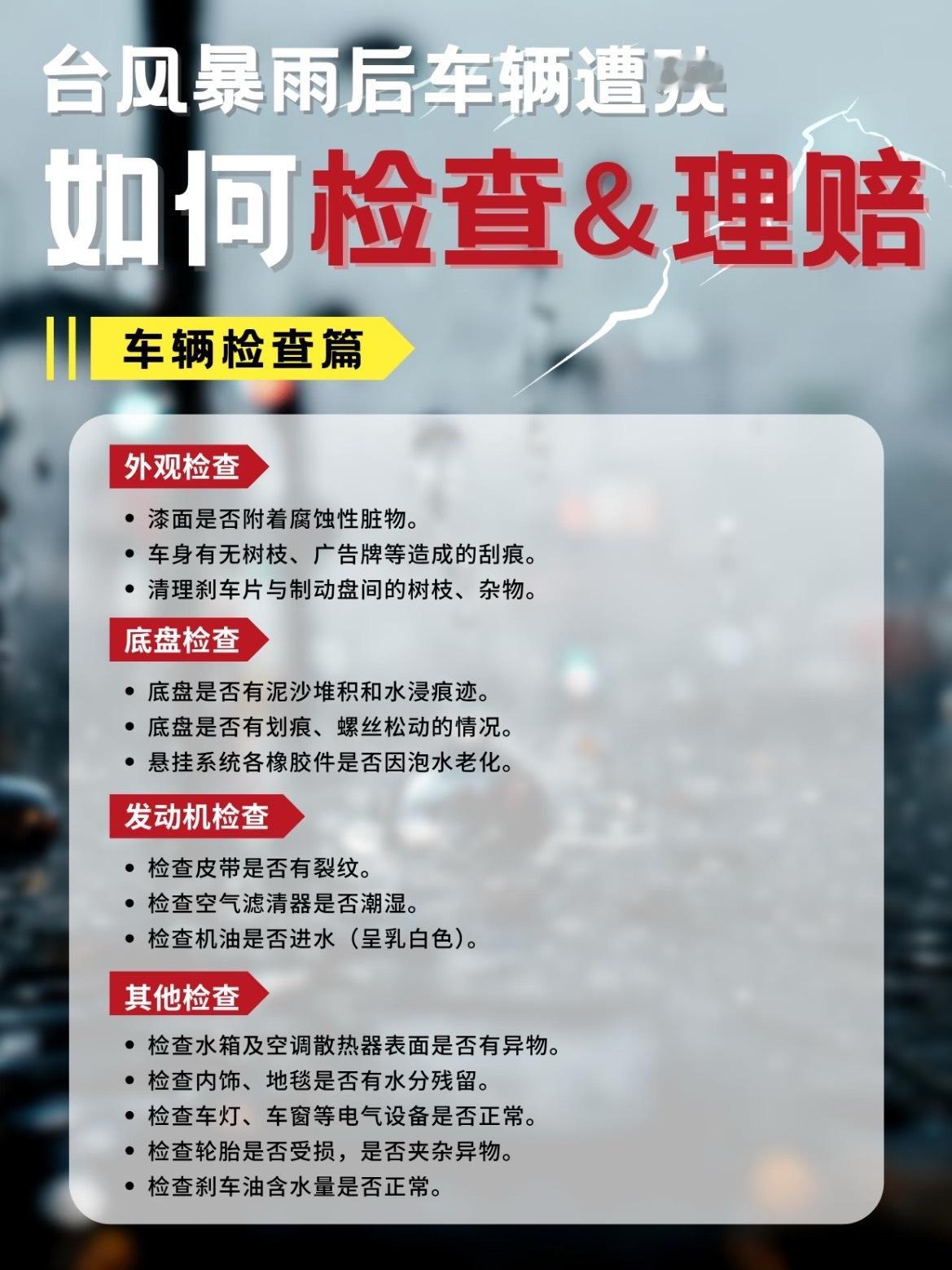 面对泡水车、车被树枝砸伤等问题，车主该如何要求理赔？宝子们看这篇！✅车辆理赔有车