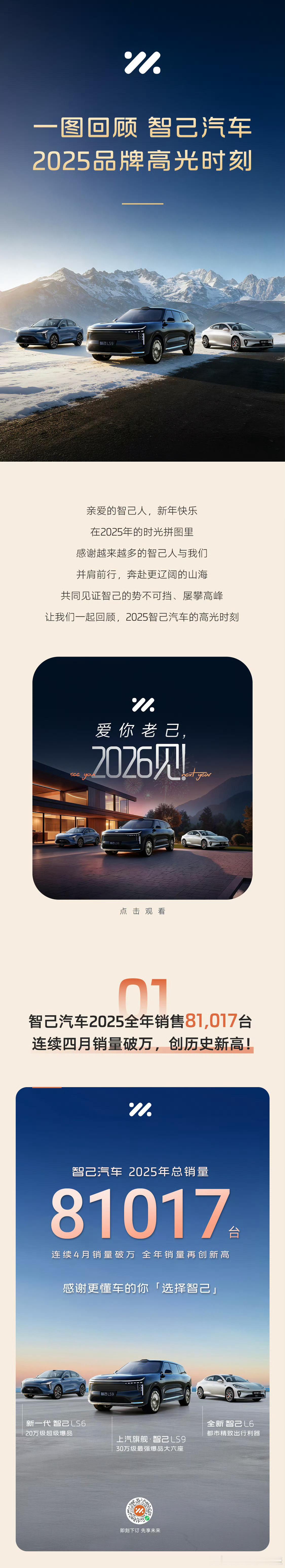 智己2025年这波表现得点个赞：全年卖了81017台，还连续四个月销量破万，算是