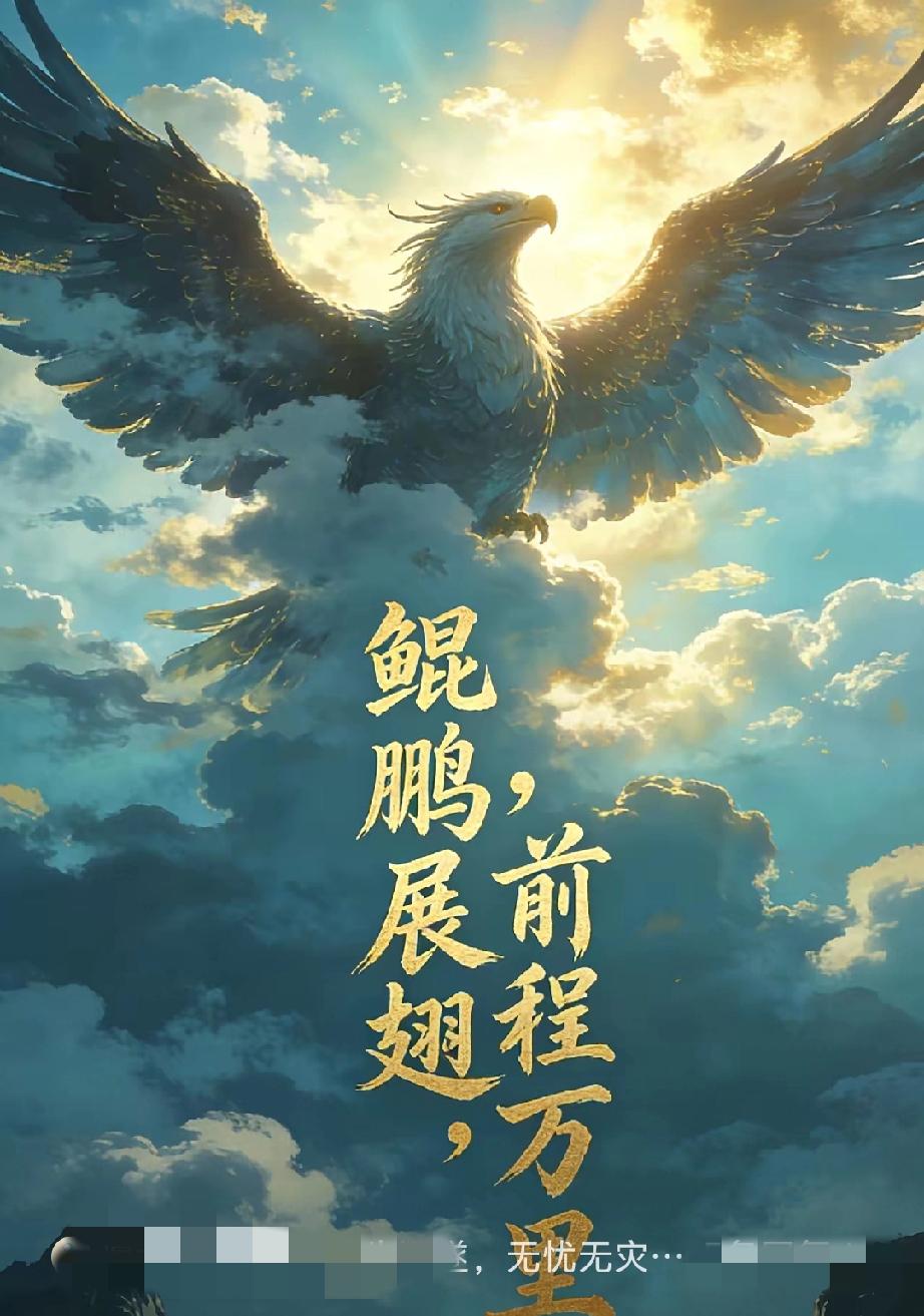 再苦再累，也要为儿子写下：鲲鹏展翅，前程万里
 
再苦再累，也要为儿子写下：鲲鹏