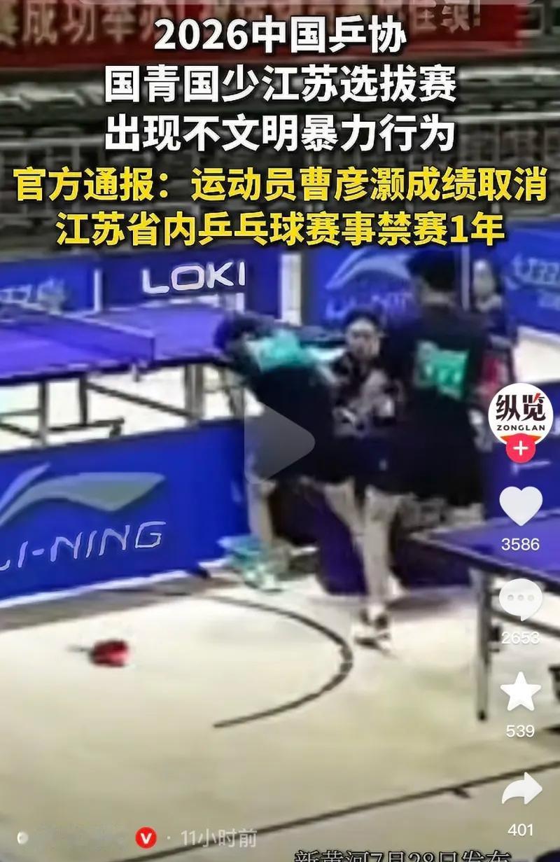 打球还是打人？

打乒乓球被人家打了个11:0，每个人都想打人，但真正动手的应该