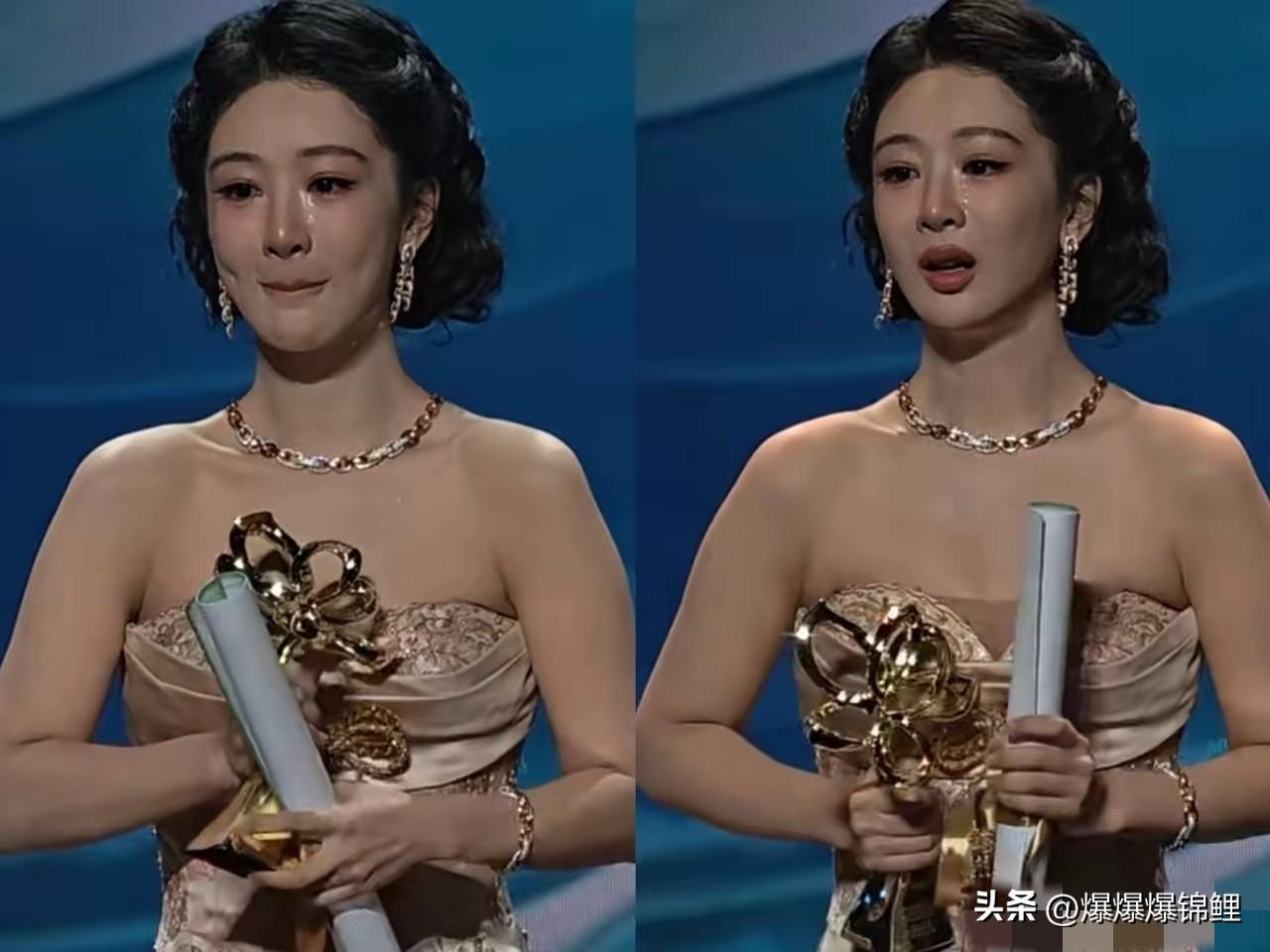 杨紫在第十届白玉兰奖上获得最佳女主角（视后），现场泪崩，回头看看她获奖的原因，我
