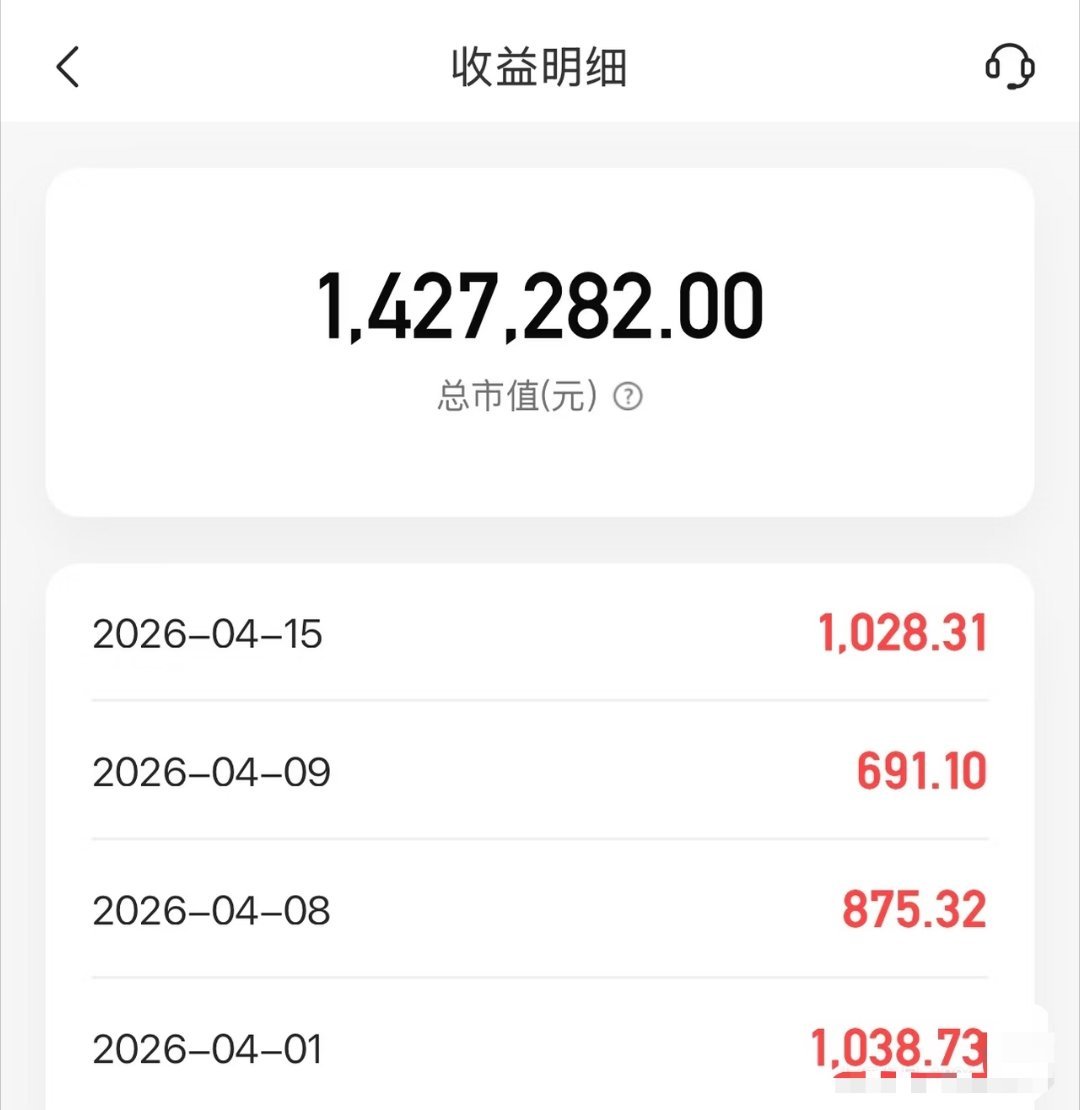 又一位网友爆出了自己的理财收益，142万，半个月3633.46 元左右，折算年化