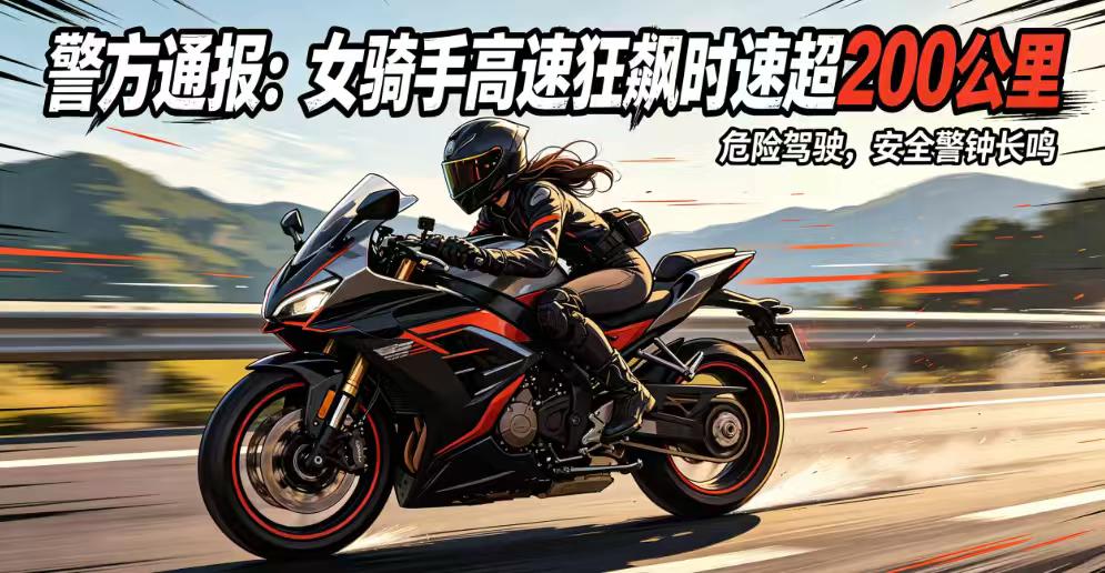 时速220公里还单手玩手机，“女骑手”与保时捷司机双双被刑拘
8月23日清晨6时