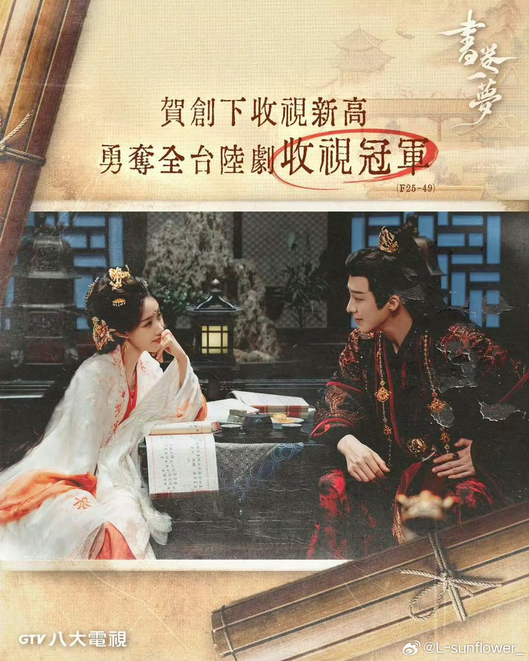刘宇宁的《书卷一梦》全台湾省陆剧收视冠军🏆不得不说一句刘宇宁真的好牛👍🏻书