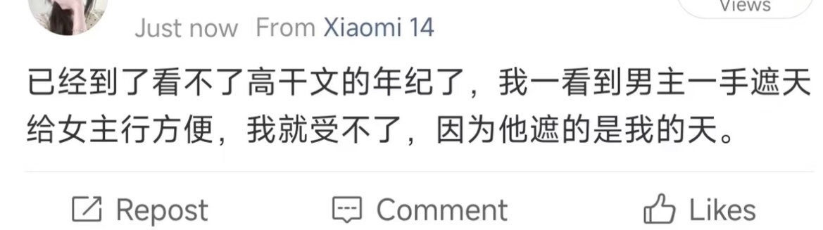 虽然我很爱看小说！但是高干文真的没法看我真的会随时随地带入那个倒霉蛋子我的幽默灵