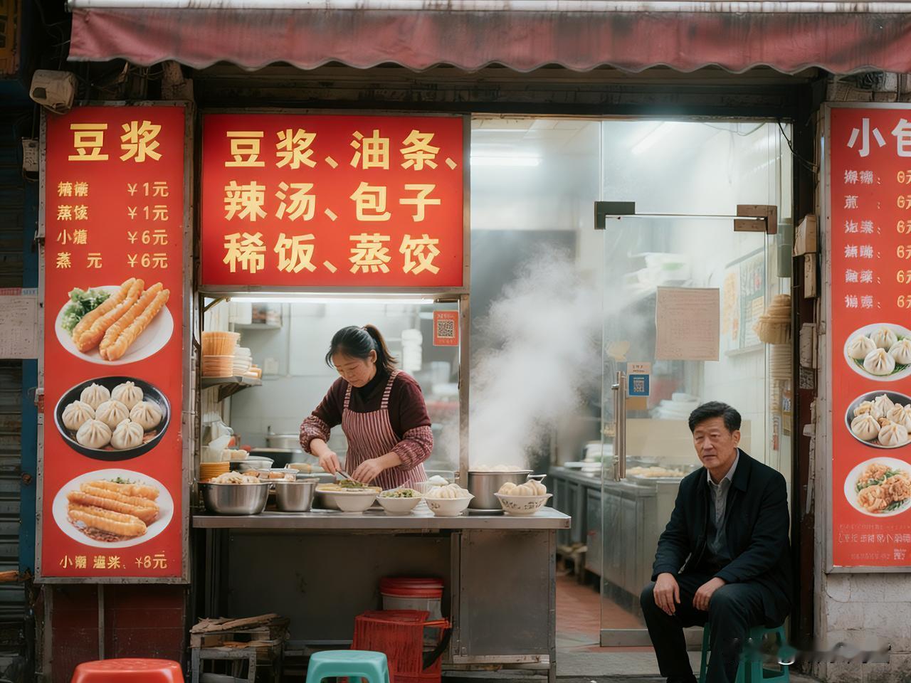 想起老家前进街上有“农家包子”店有个怪现象，夫妻俩开店，男人总坐在板凳上不挪窝，