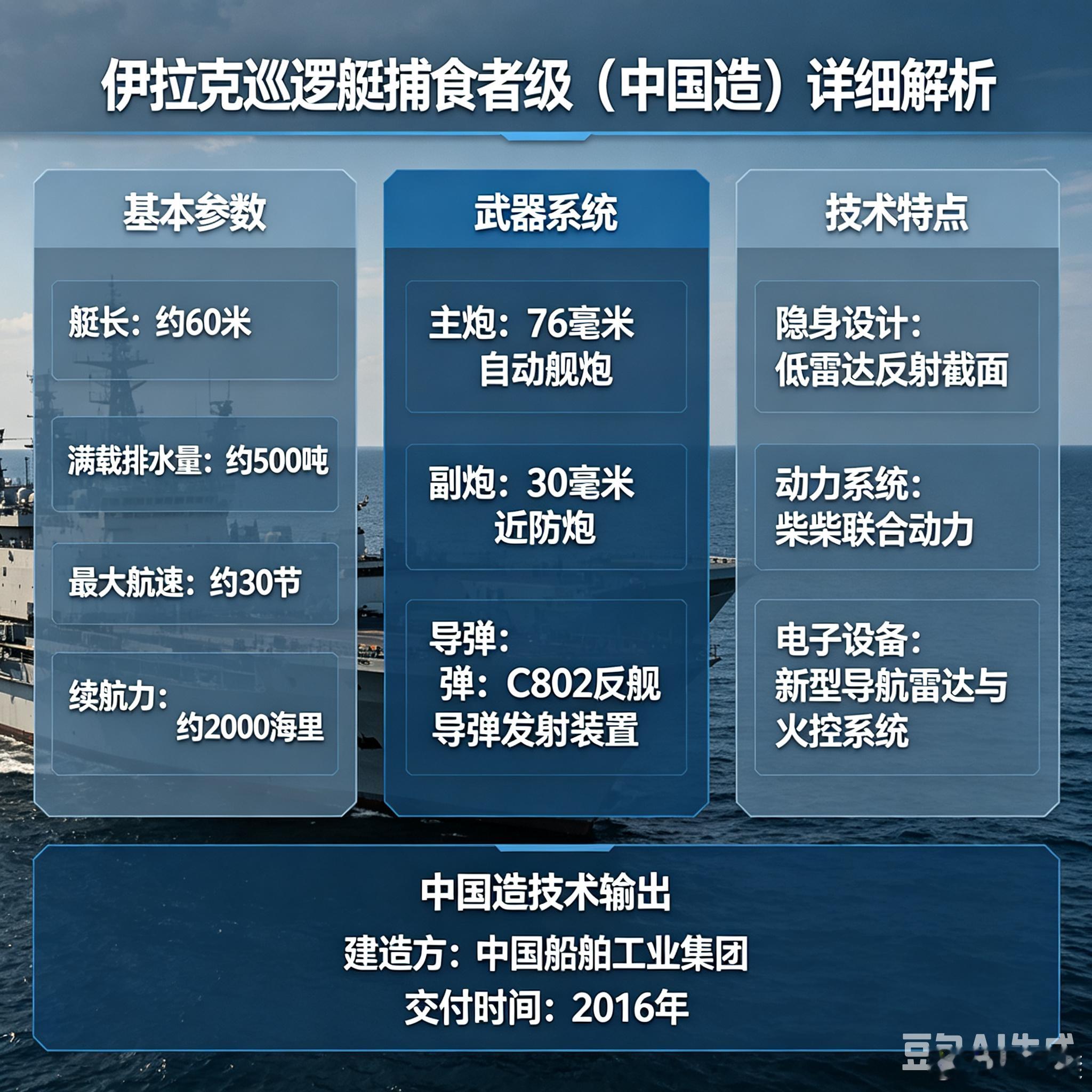军事ai新视野ai热力追踪 伊拉克捕食者级（中国造，胜利级/NHS615）（图片