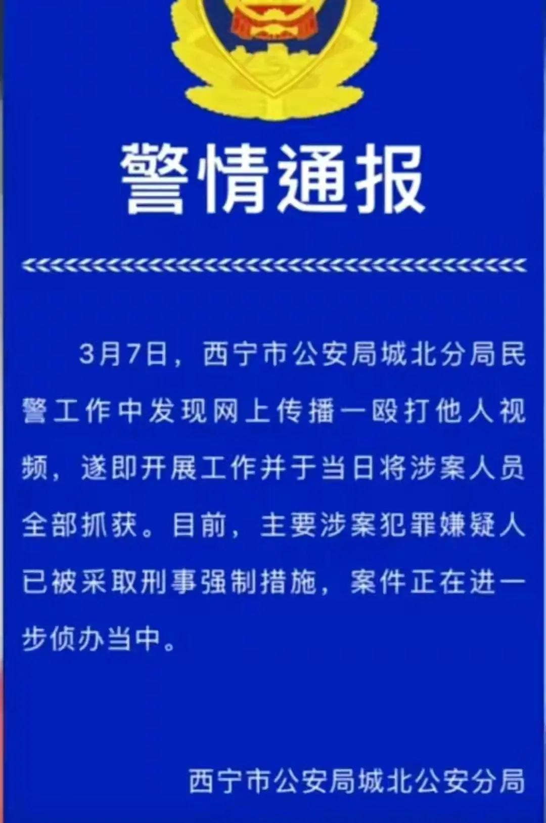 #我来说两句# 这个通报有两个数字：
“一殴打他人视频”；
“正在进一步侦办”。