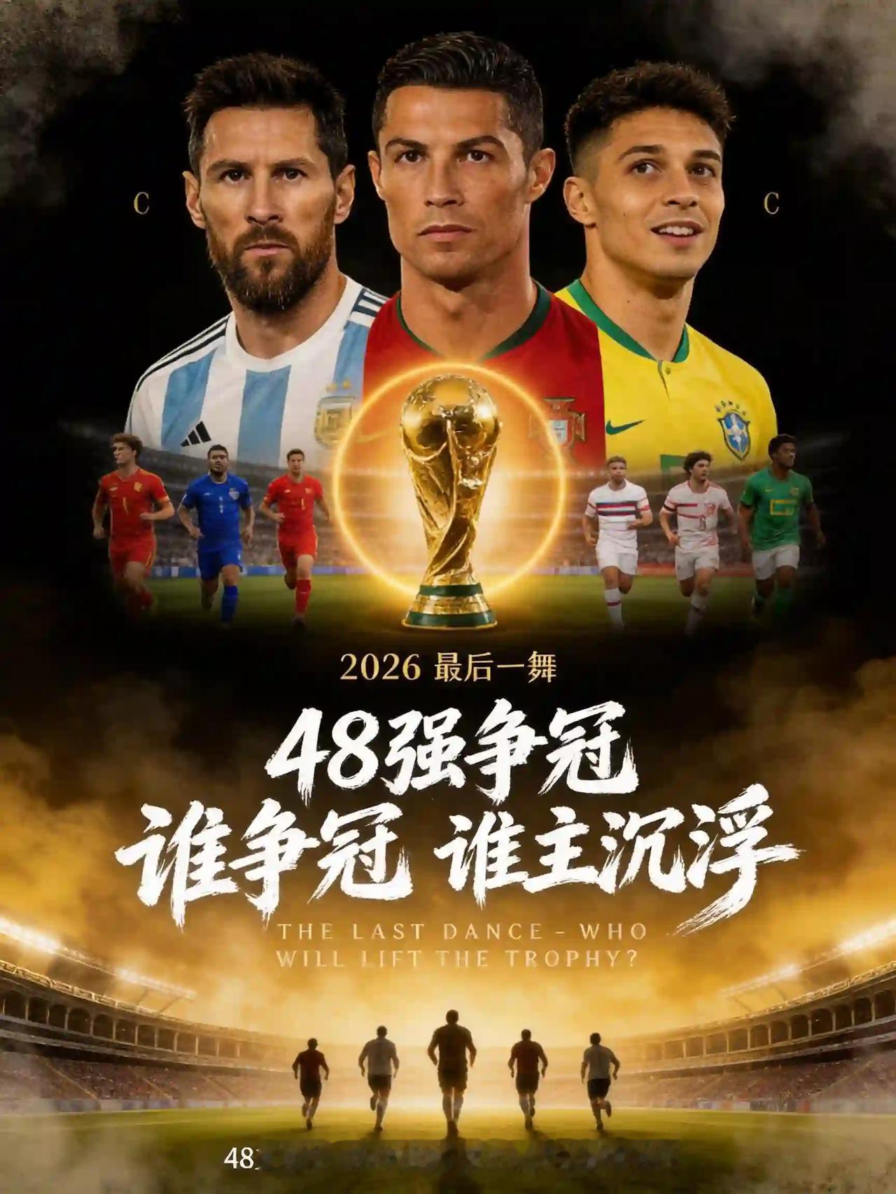 2026 年世界杯首次扩军到 48 支球队、104 场比赛，规模史上最大。

我