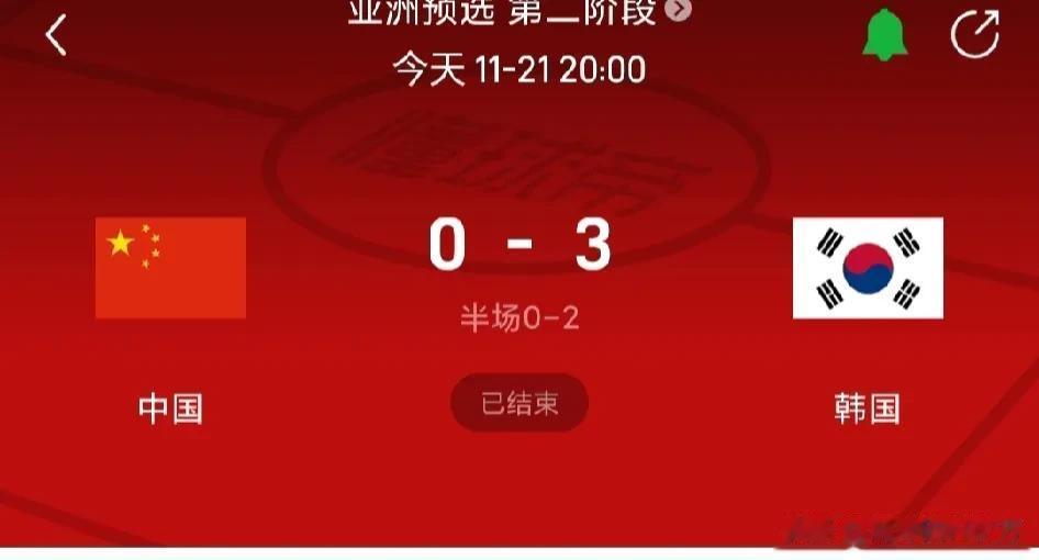 国足0:3不敌韩国队，孙兴慜两射一传，国足零射正遭遇队史正式比赛对阵韩国最大比分
