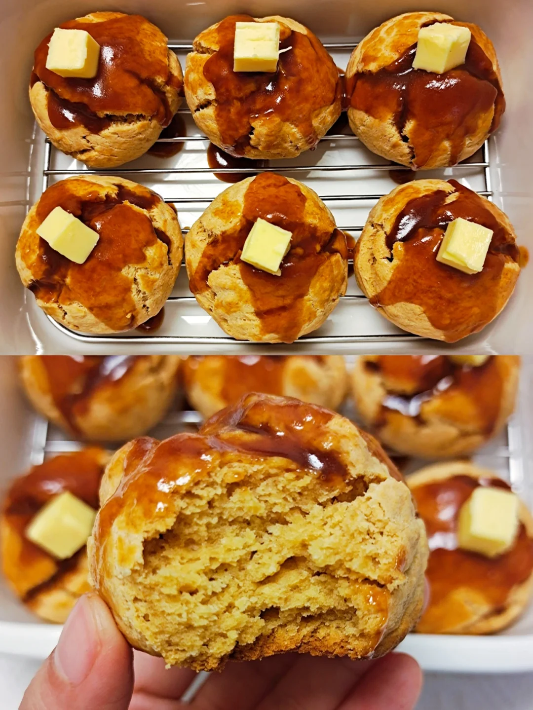 锁死这个配方‖简单又好吃的焦糖海盐司康