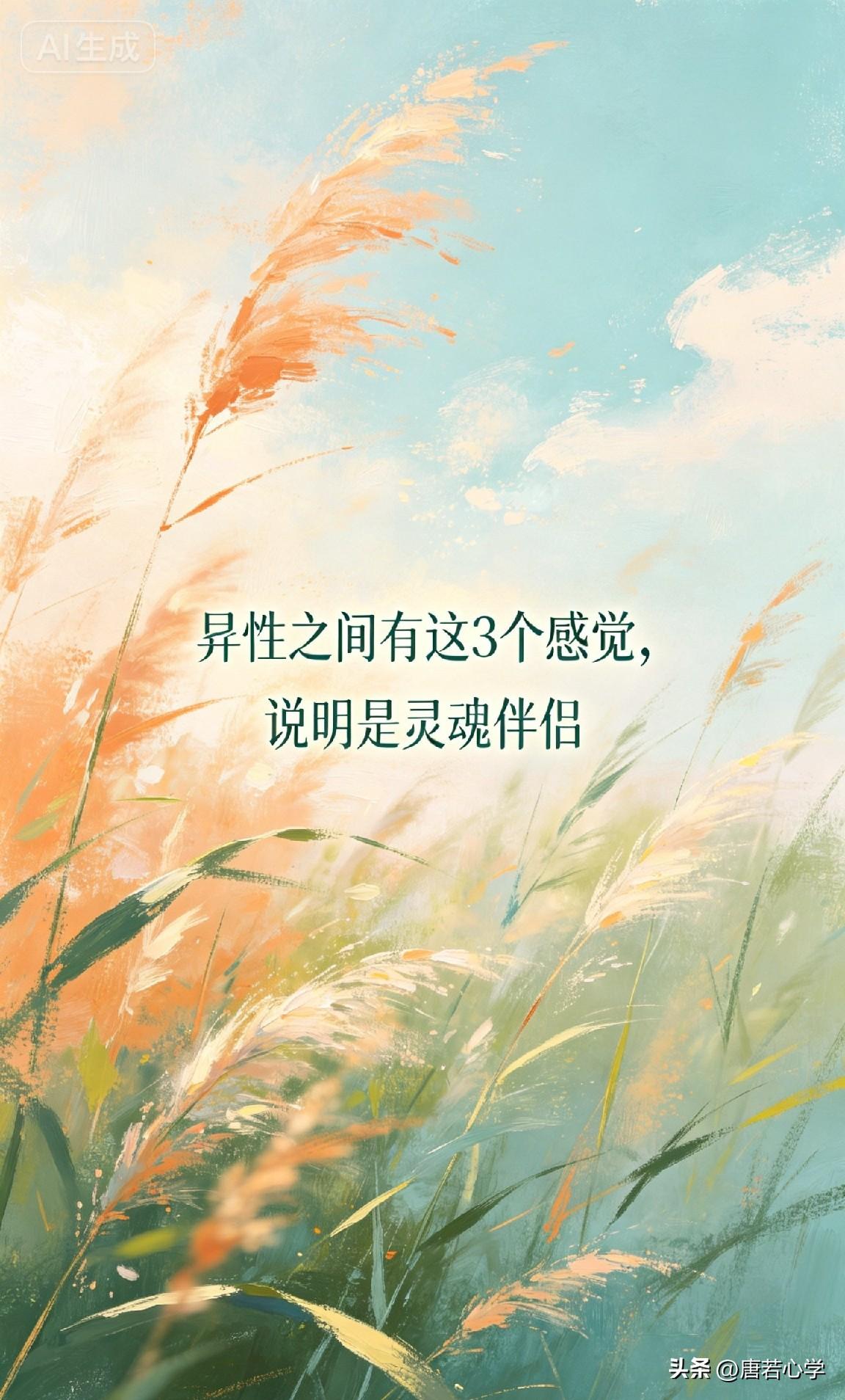 异性之间有这3个感觉，说明是灵魂伴侣

《小王子》里说：“爱不是彼此凝视，而是一