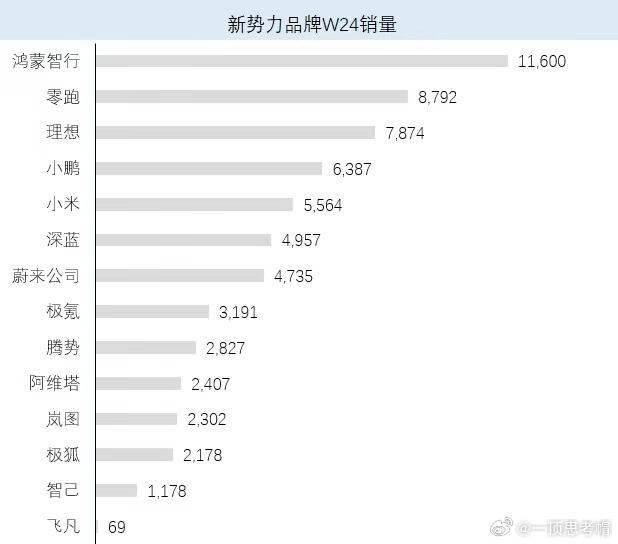 2025半年过去了，所有品牌整体没有什么大变化。只有问界和零跑发展非常不错，一个