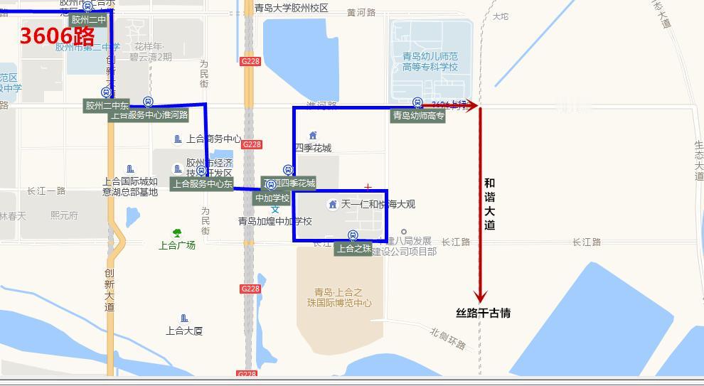 为完善青岛胶州丝路千古情景区配套公共交通，自2026年6月22日起，青岛胶州市中
