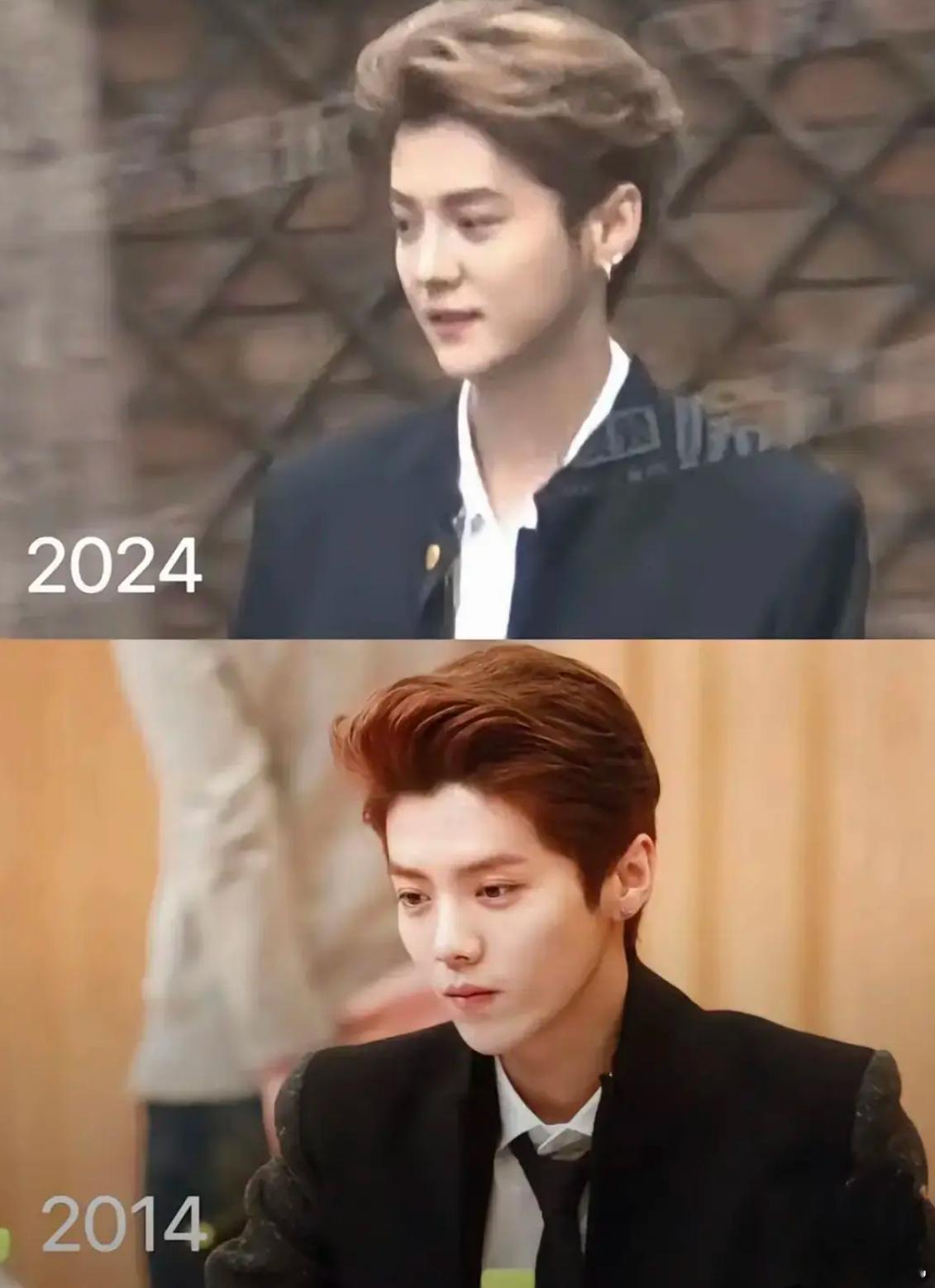 鹿晗10年前的照片VS今年的照片，是谁的白月光回来了🥹#鹿晗##鹿晗起诉黑粉侵