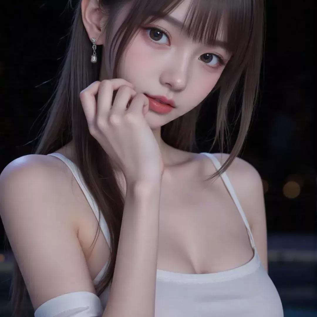 梦幻少女，夜晚的诱惑夜景气质少女 梦幻蕾丝少女 夜之美少女 夜影少女 幻彩少女照