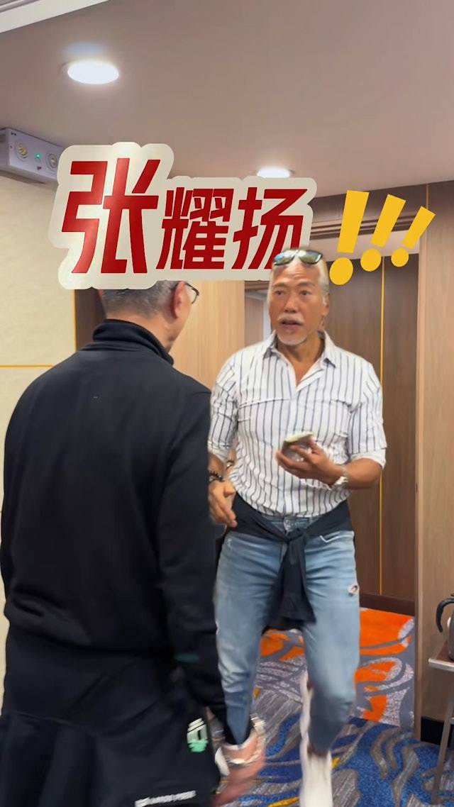 卢惠光迎来67岁大寿，分享了好友张耀扬及林国斌为他庆生的片段，并开心留言写道：「