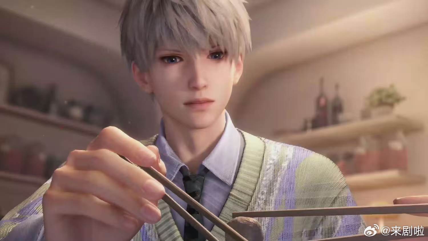 沈星回星东方大厨 沈星回冷脸炒菜的样子真的是太萌了。完全就是戳中了我的审美点了呀