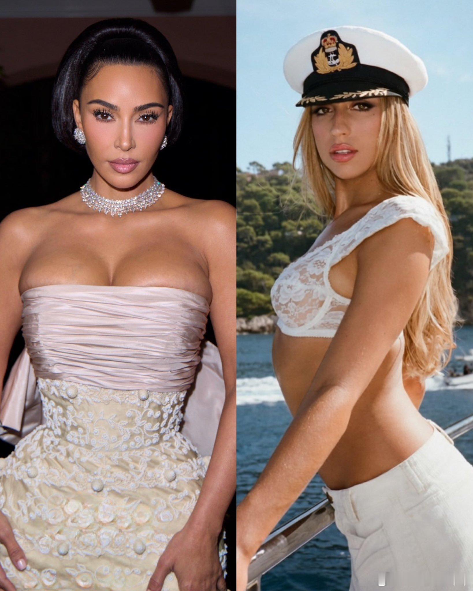 Kim Kardashian 社交平台分享新动态，正在听塔妹Tate McRae