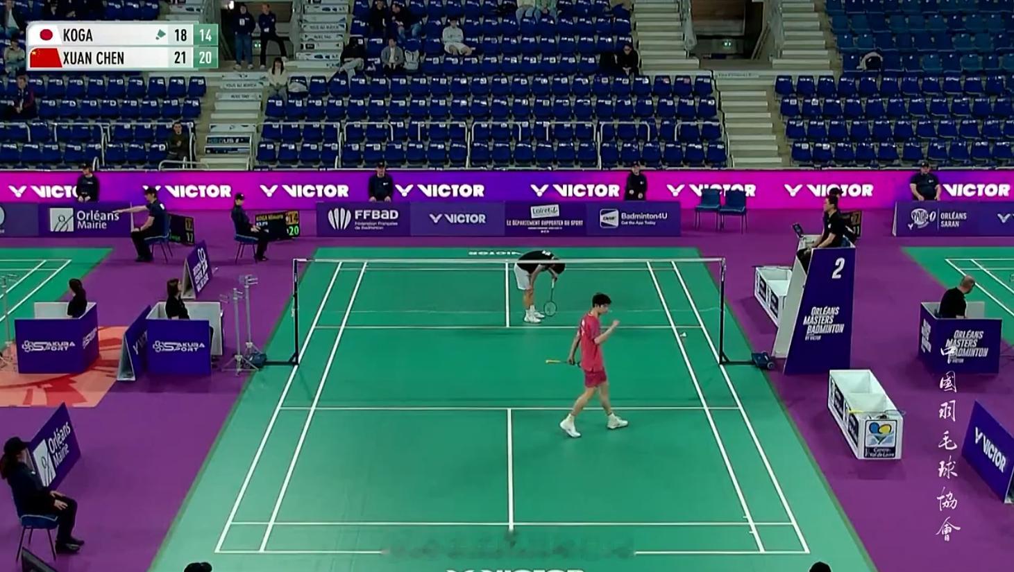 男单 资格赛 古贺穗(1) 18-21 14-21 朱轩辰小朱进正赛！！2026