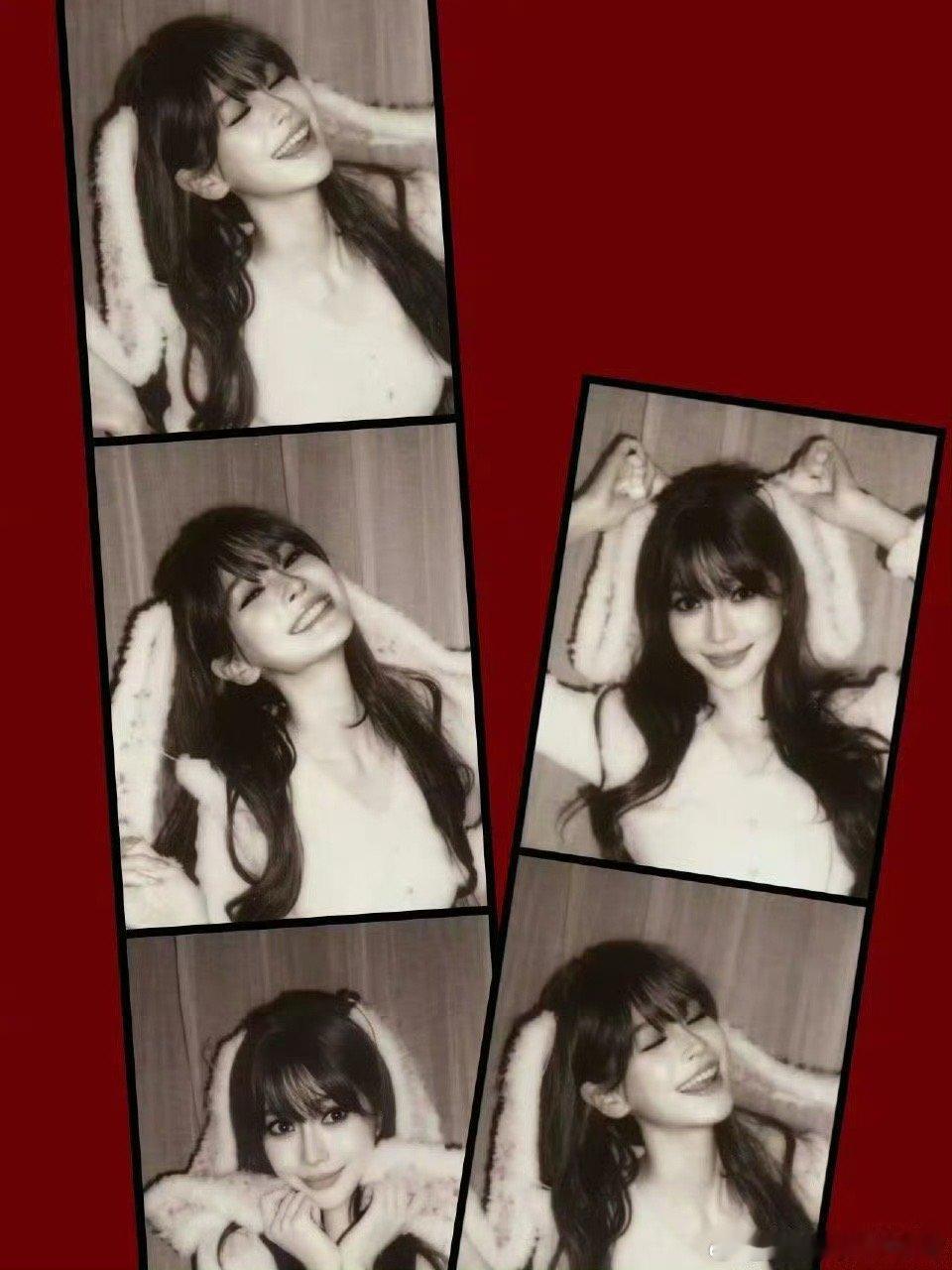 Angelababy兔耳朵撕拉片无论什么时候都会爱上的一张脸！好伟大！