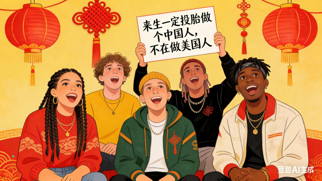 "来生要做中国人"——这句出自美国网红之口的感叹，正在TikTok上掀起一场关于