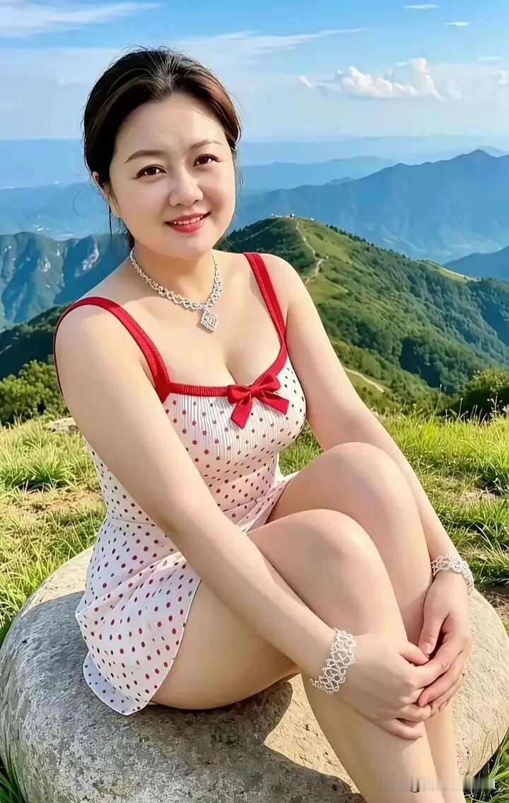 卜算子·山野晴光
 
晴日染层峦，云在峰头绕。
笑倚青石看远空，风拂裙边俏。
眉
