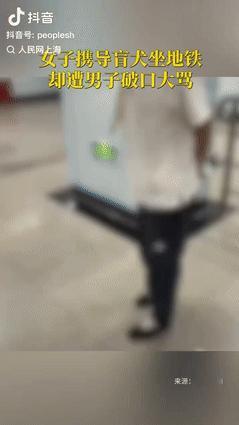 “缺德到家了！”上海一视障女子带着导盲犬乘坐地铁时，遭到乘客大爷破口大骂，女子耐