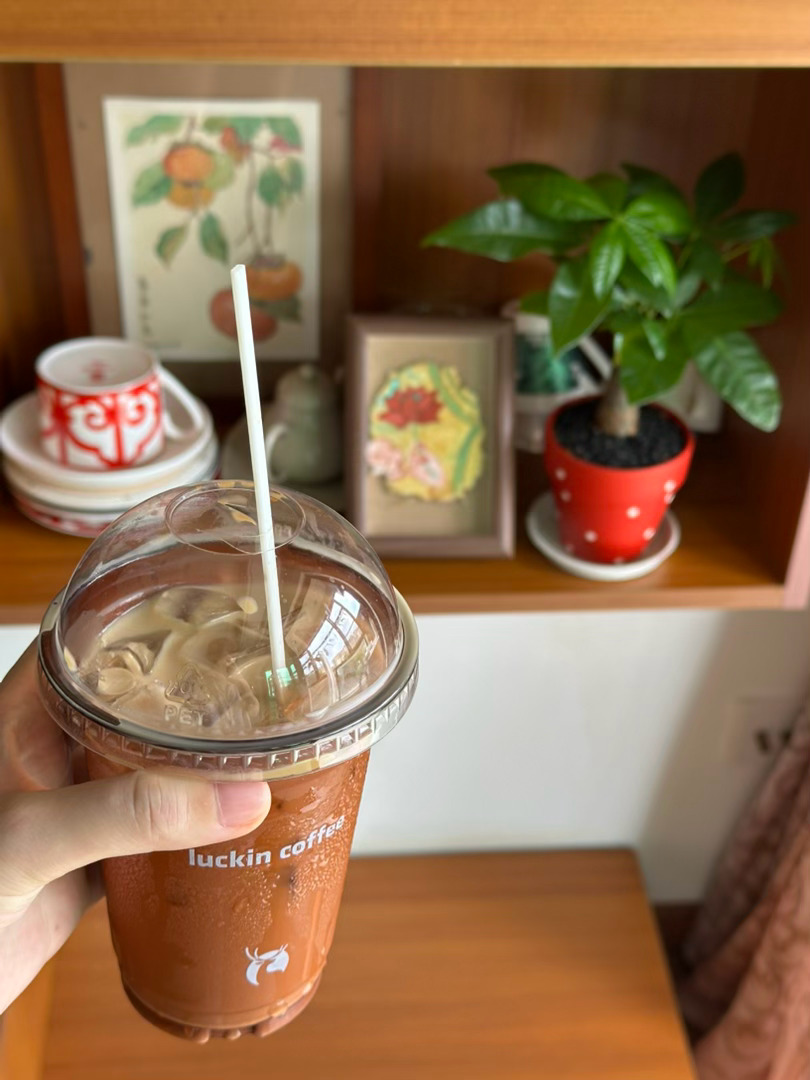 终于出太阳了 🌞可以晒瓜子了 这杯全酪美式不加糖都甜到齁喝完能踢步走到哈巴雪山