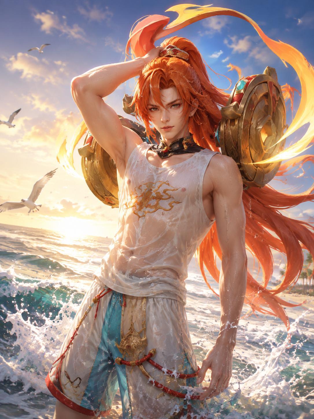 王者英雄清凉照小王夏日新热点 在这清凉一夏，这必须去海边度假这个身材谁看了不迷糊