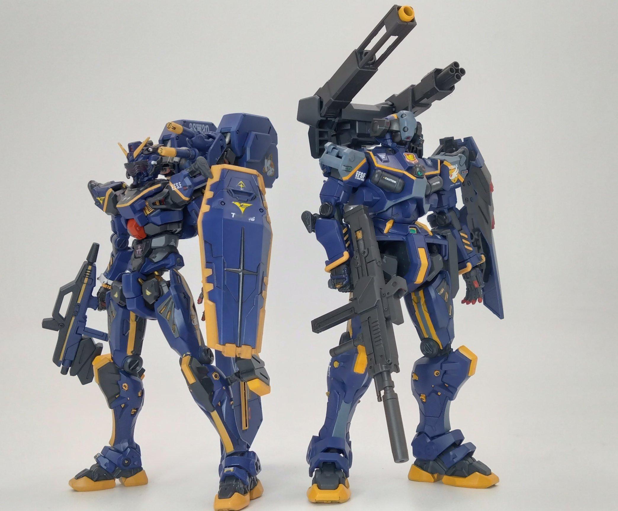 GQ黑高达&轻加农二式（by ニゴリA）高达模型[超话]高达模型 ​​​