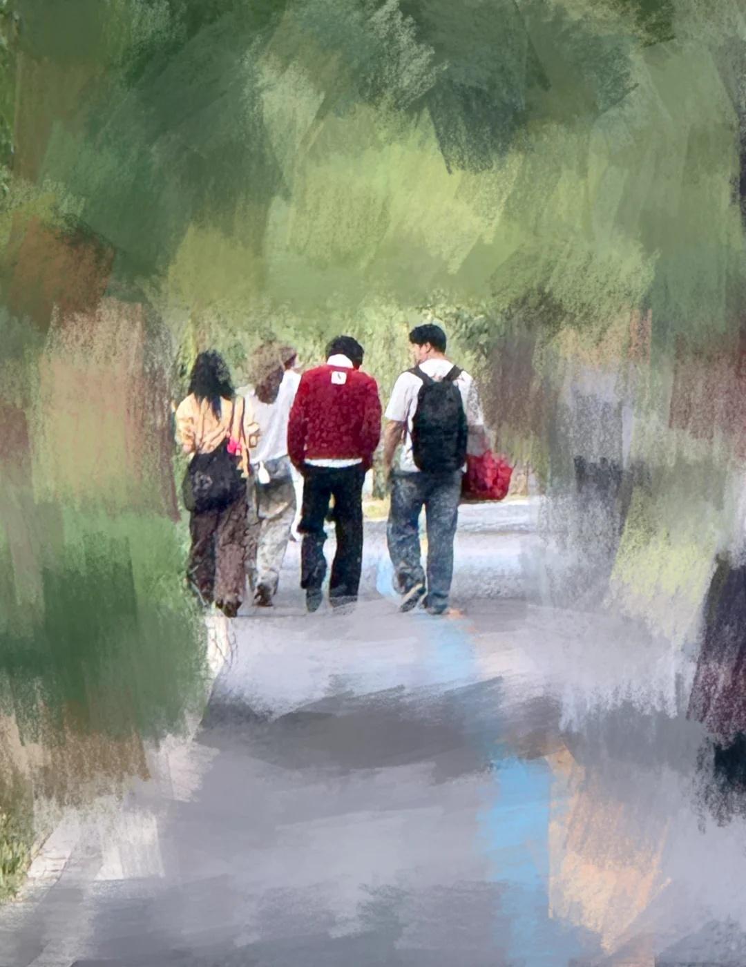 下班路上偶遇张峻豪
一开始没认出来 看那么多人跟着以为是网红 觉得走路姿势挺有特
