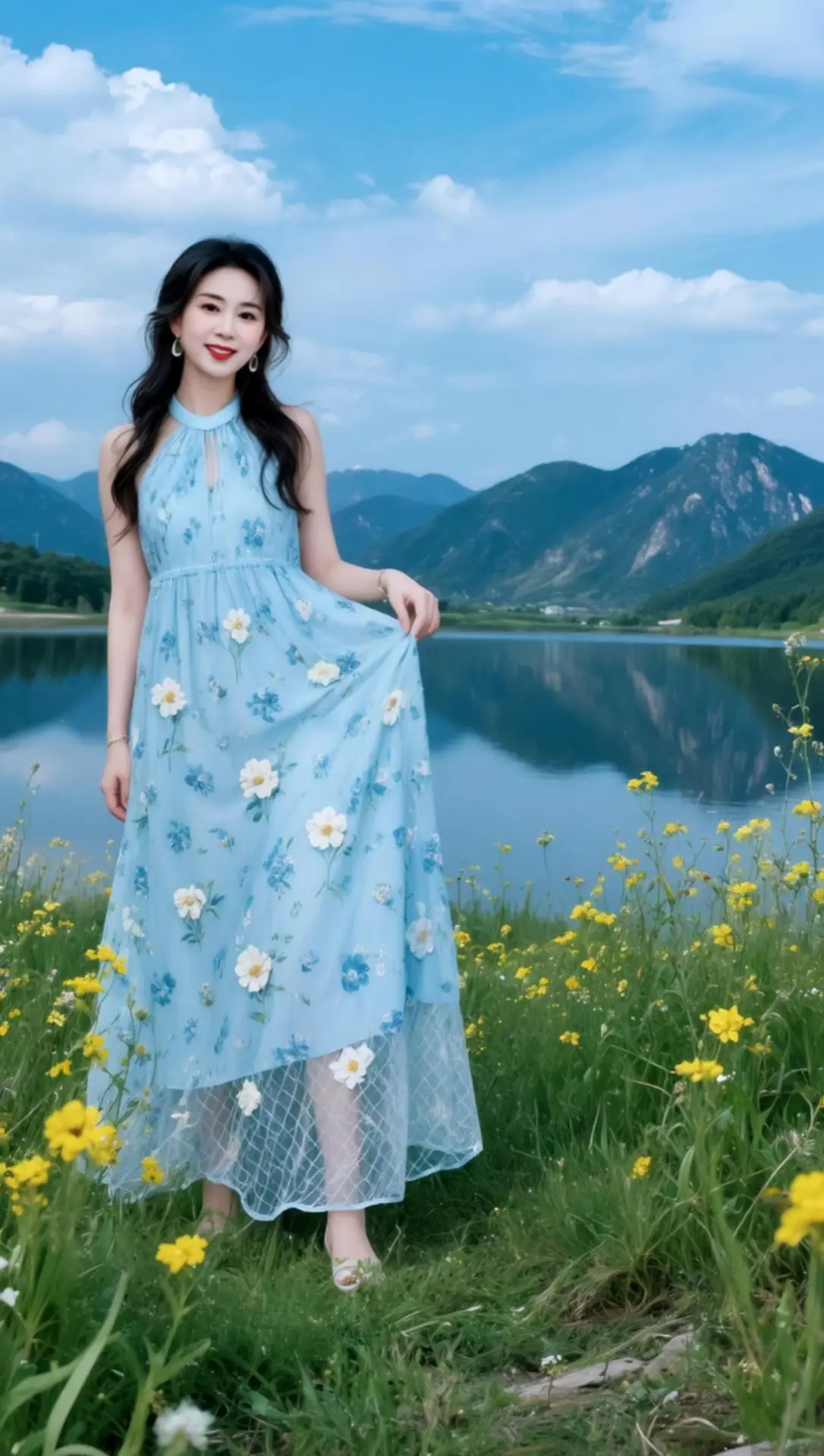 AI湖畔花漾写真 随变ai随便玩