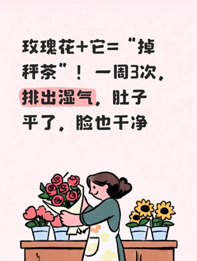 玫瑰花+它=“掉秤茶”！一周3次，排出湿气，肚子平了，脸也干净