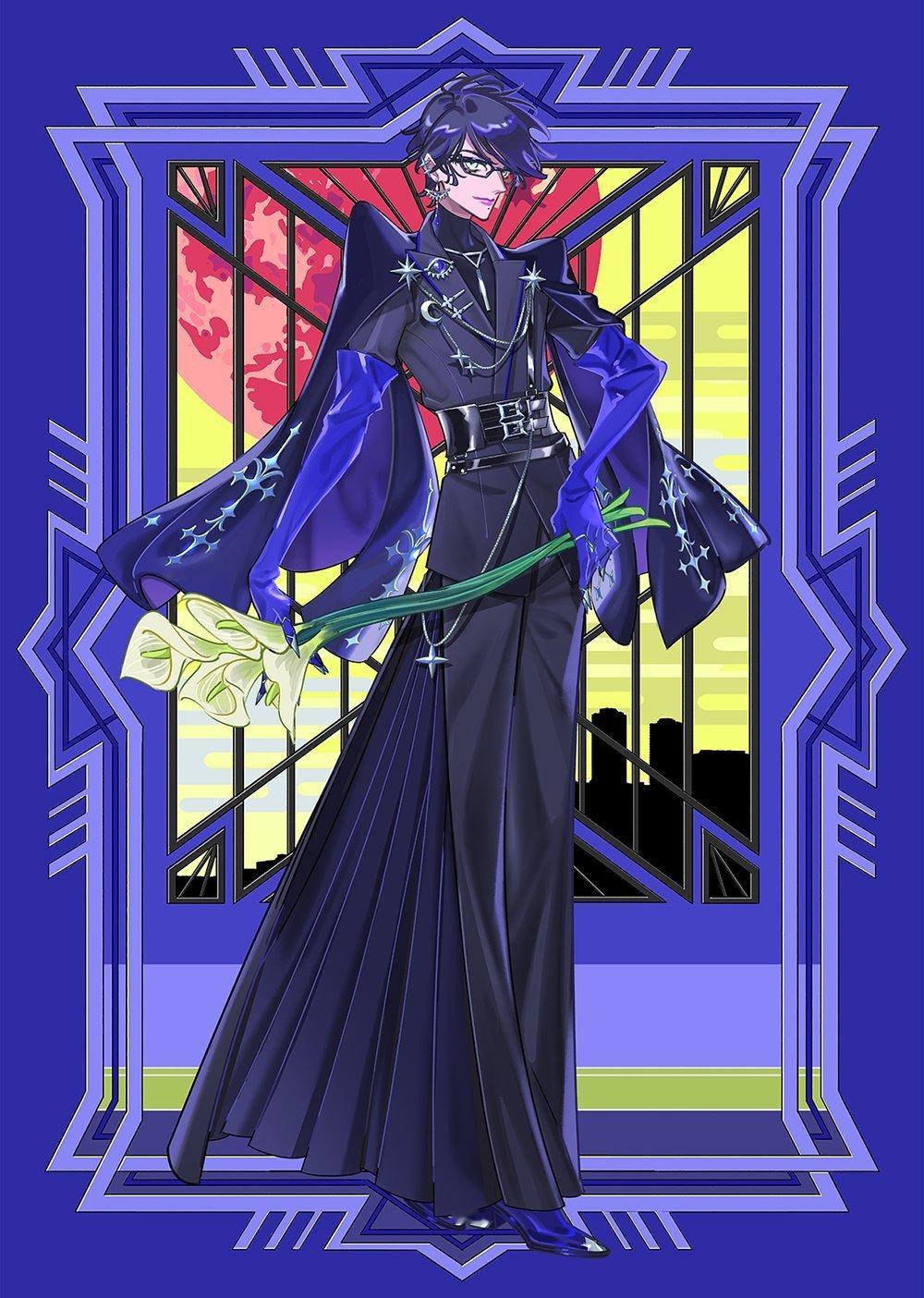 蓓优妮塔角色设计师岛崎麻里新绘。猎天使魔女