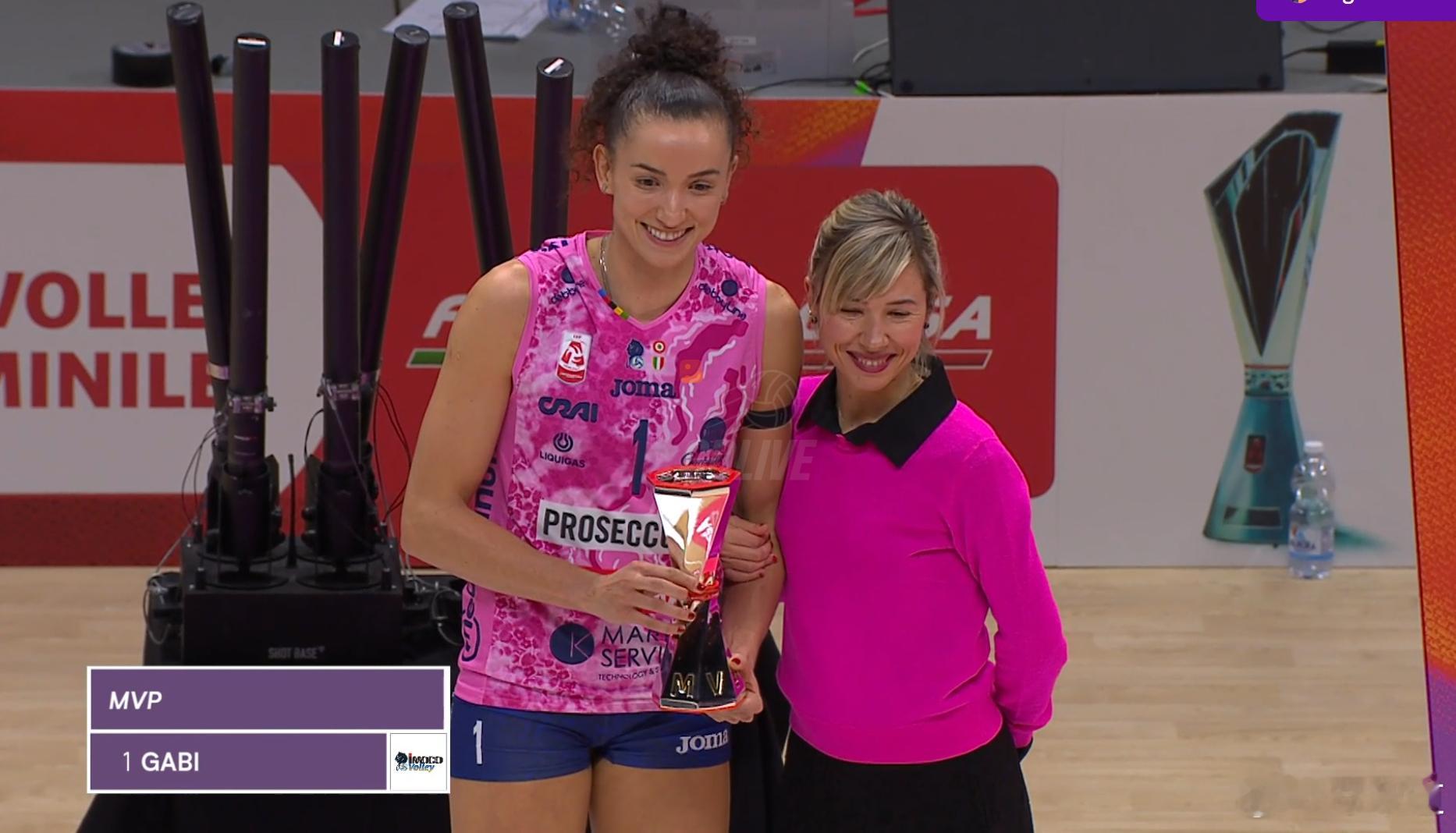 国际排坛动态科内利亚诺加比MVP，女排意大利杯还是挺国际化的，瓜姐、哈克和加比接