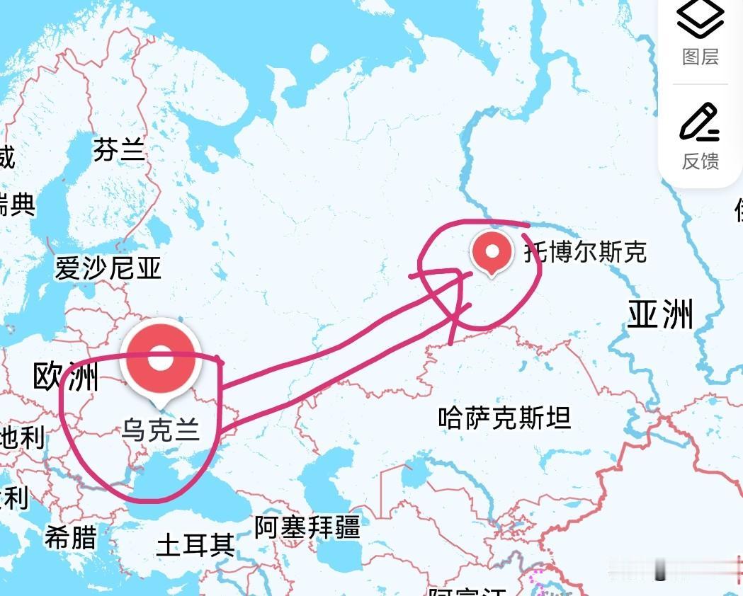 乌克兰无人机真的牛，从乌克兰境内到俄罗斯秋明州托博尔斯克，长达2400公里，相当