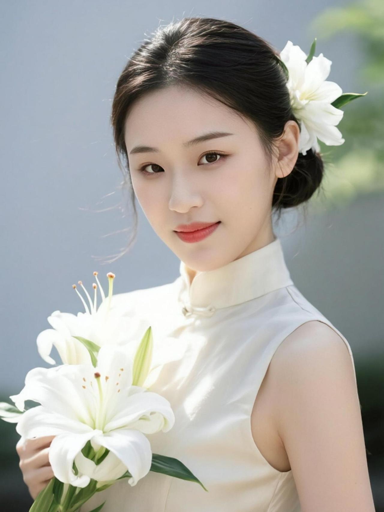 这束花比我还白，我站在它旁边都显得有点“黑历史”了。别人是花见花开，我是花见花“