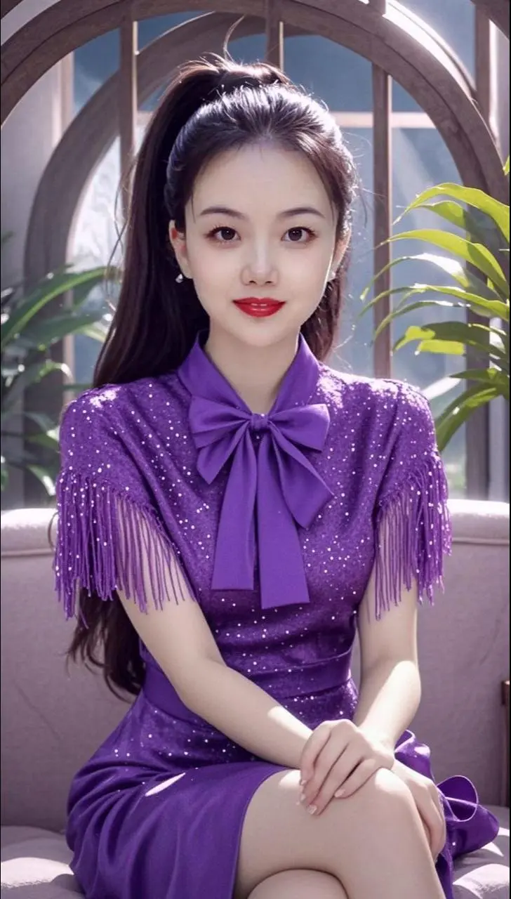 AI紫韵佳人 特效好美 谁拍谁好看