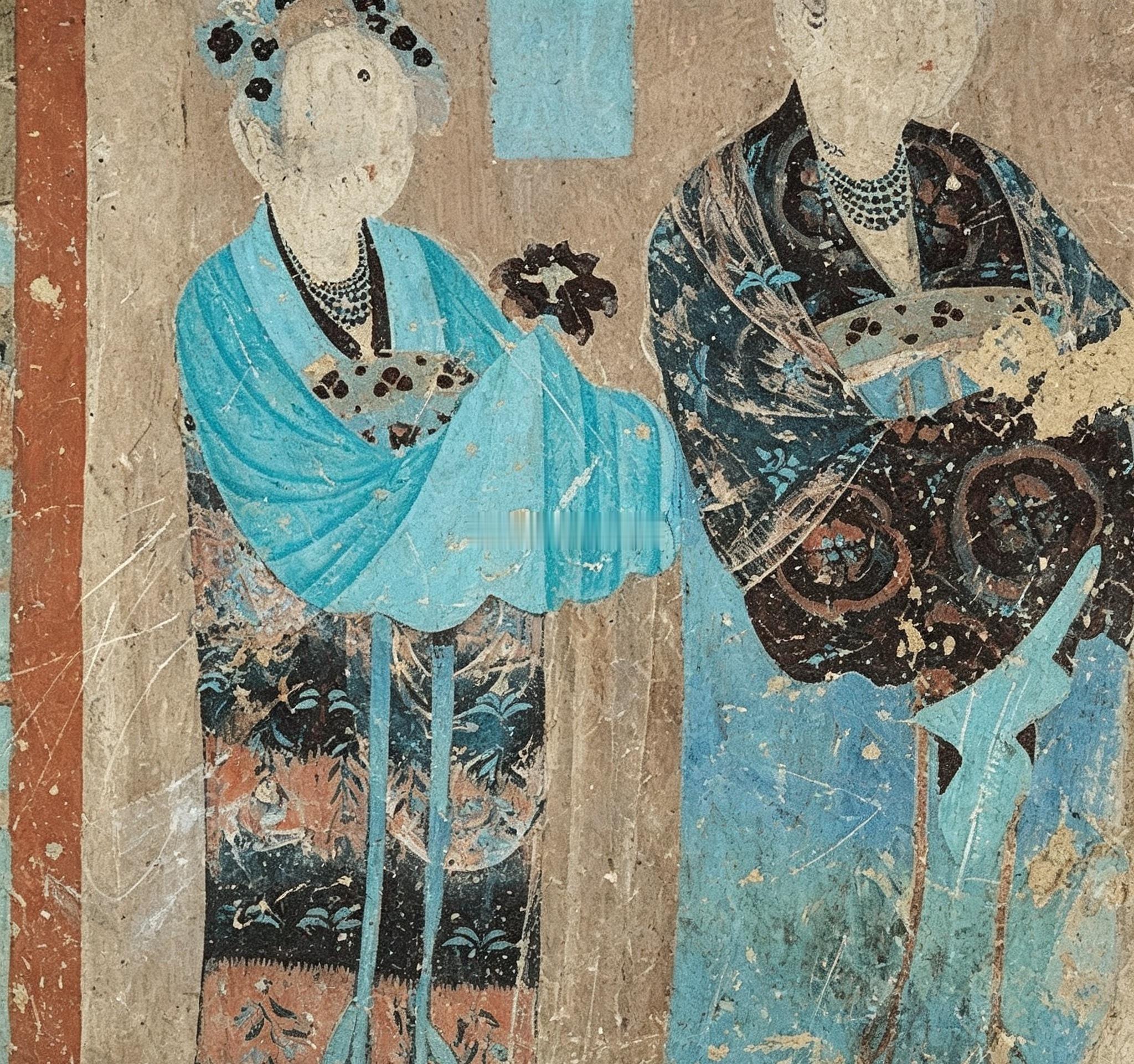 古代有没有亲子装？有！敦煌壁画里就藏着一套千年前的“母子连心装”。莫高窟第12窟