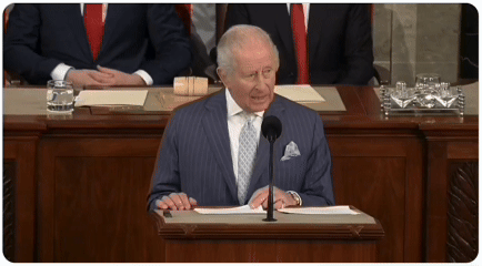 查理国王在美国议会的演讲中要求美国“保卫乌克兰和它勇敢的人民”。这个建议太好了，