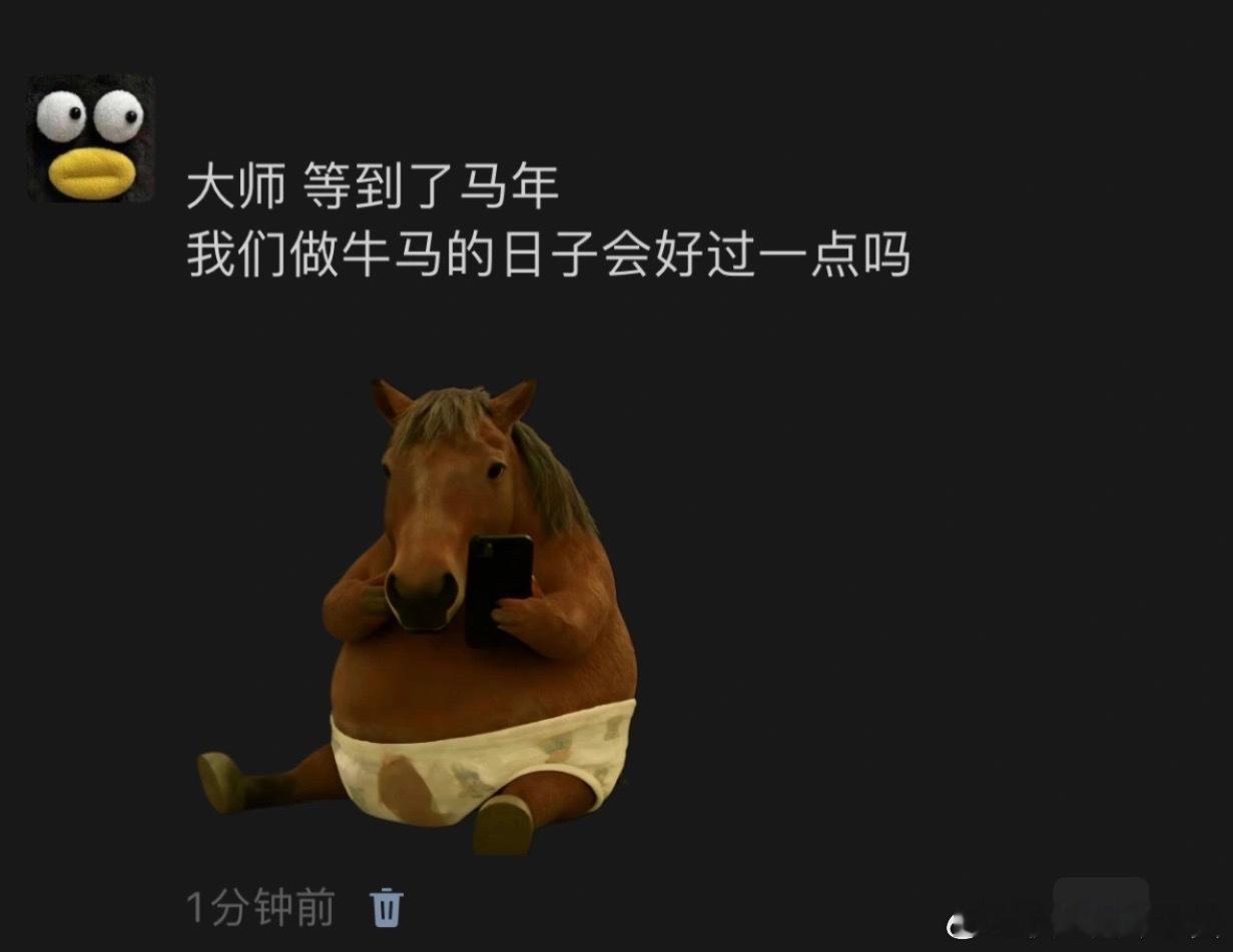 2026，你们是什么马？双休的是牛马， 单休的是战马不休的是旋转木马 ，不休且加