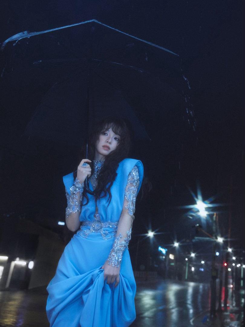 田曦薇这套好看诶，完全洋娃娃 田曦薇好一朵蓝色妖姬