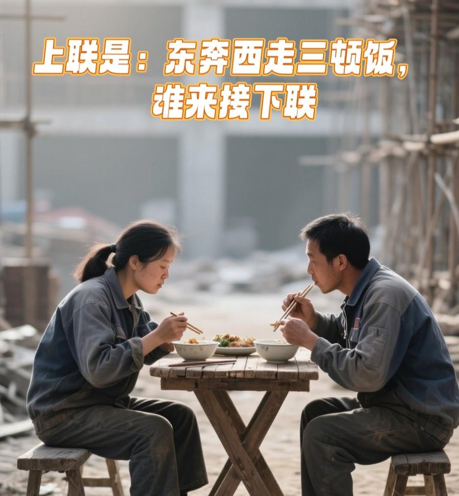 上联：东奔西走三餐饭
下联：春去秋来一壶茶