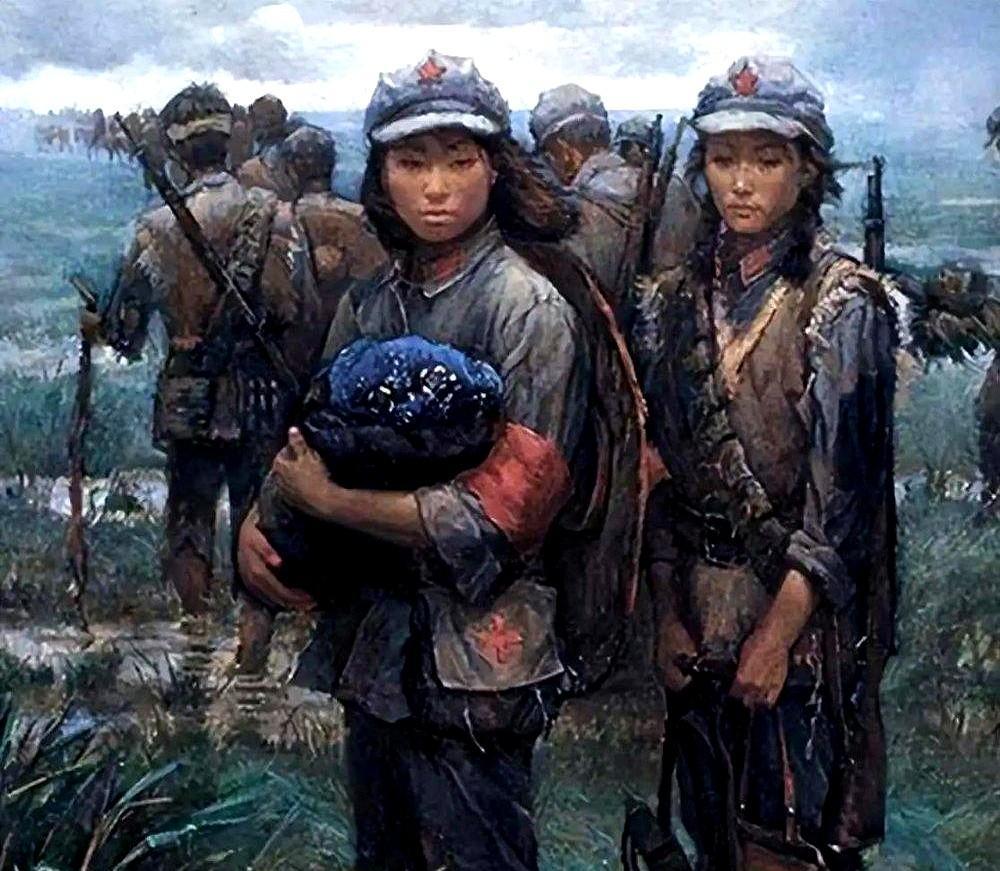 看《伟大的长征》，最让人头皮发麻的根本不是打仗，而是那群女红军。
 
看长征题材