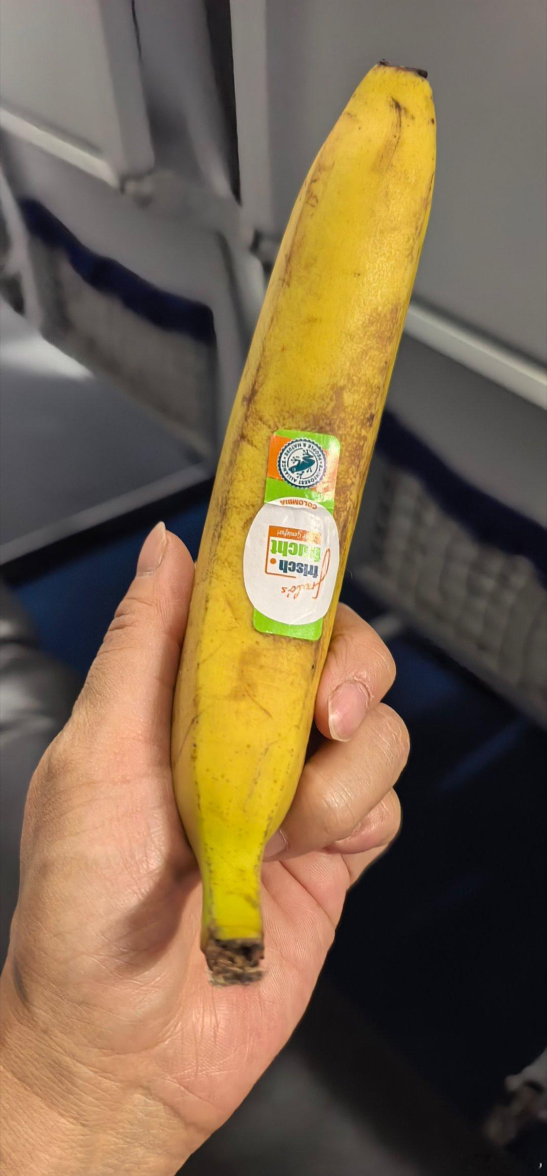 德国机场还挺逗，电脑电子设备不用拿出来。但是把我从酒店拿的香蕉各种防爆检测，都撮