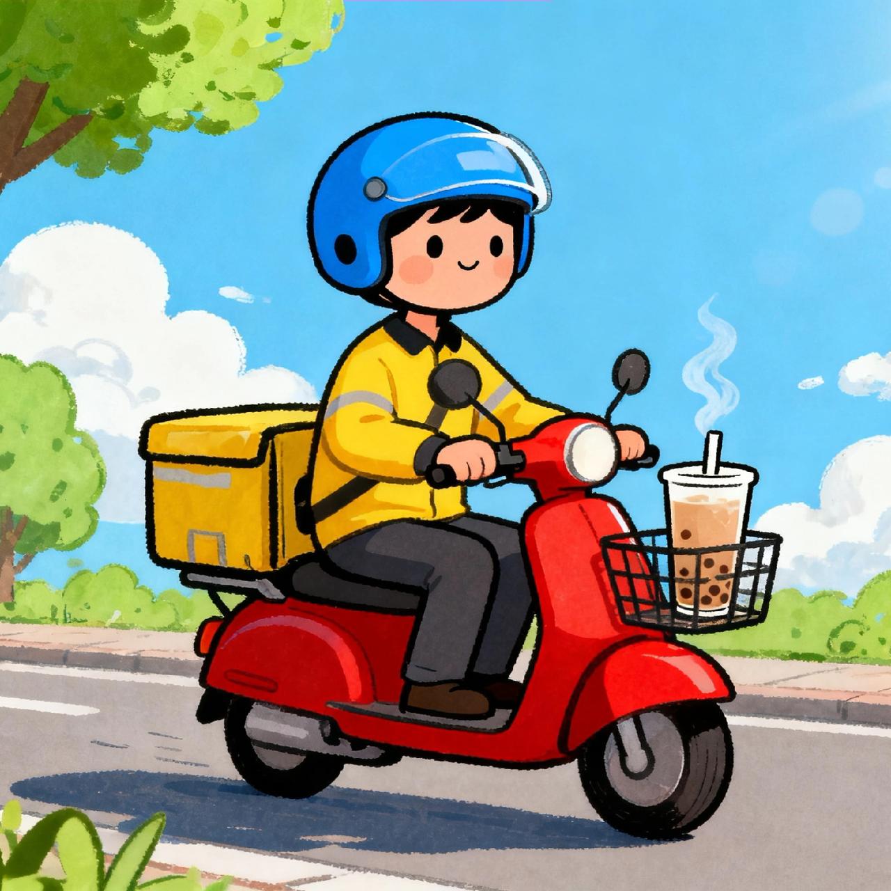 该不该帮外卖小哥把奶茶送上楼呢？

我很少点外卖，三年当中就给孩子点过两次奶茶。